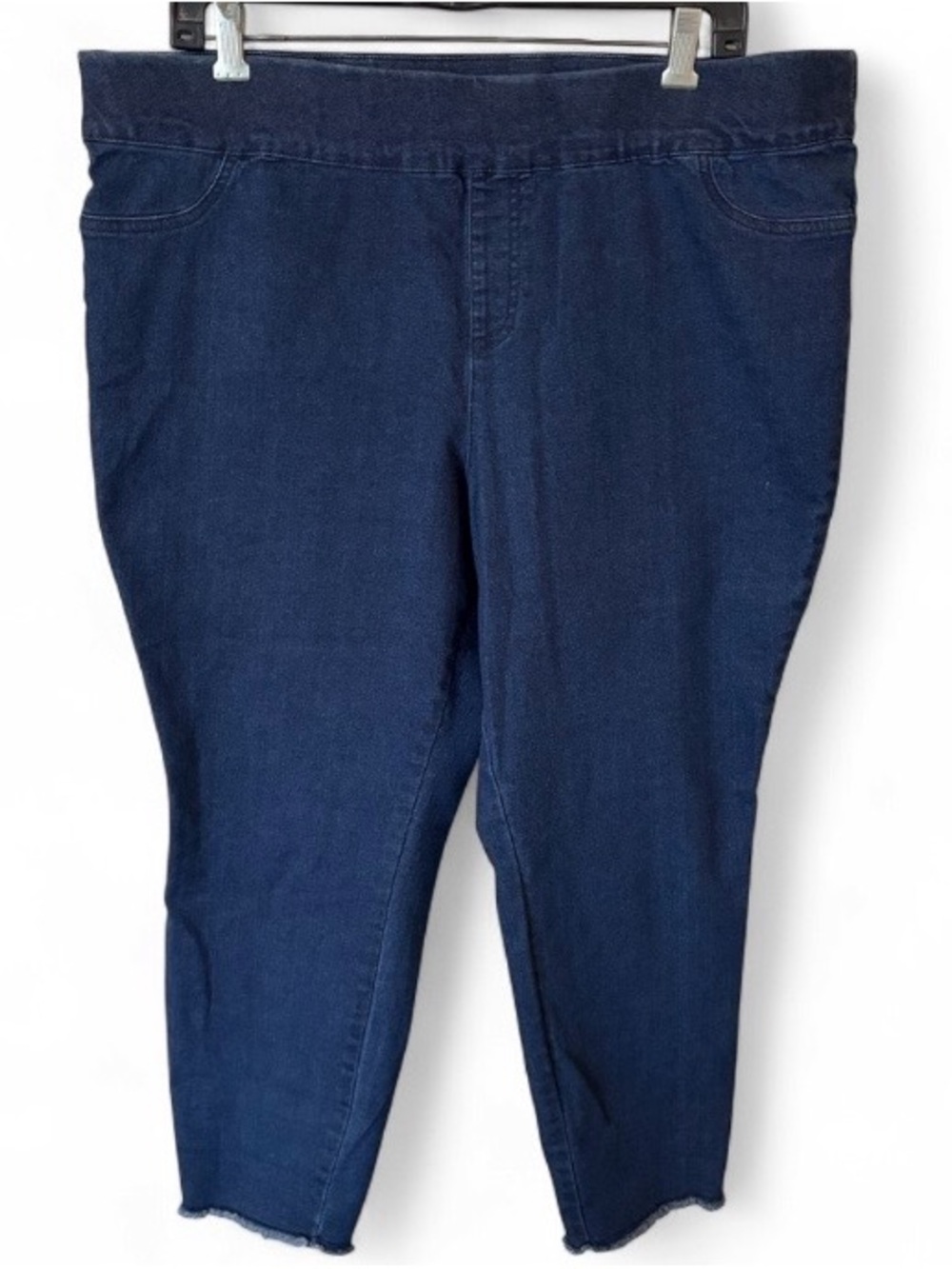 Nina Léonard Pull-On Ankle Jeans in Dark Blue — Comfortable Everyday Fit